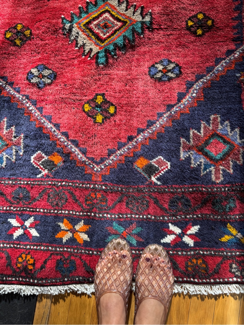 Vintage Hand-Knotted Wool Rug, Rug Freshly Cleaned, 5x8 - Picture 3 of 3